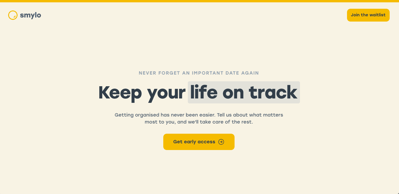 Smylo user interface